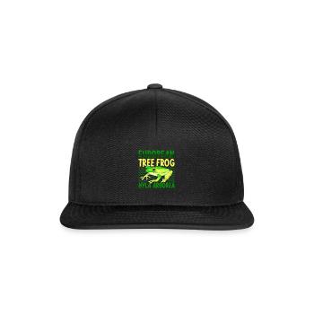 Europäischer Laubfrosch - Snapback Cap - Schwarz/Schwarz - Vorne