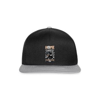 Zuhause - Litauische Bracke - Snapback Cap - Schwarz/Grau - Vorne