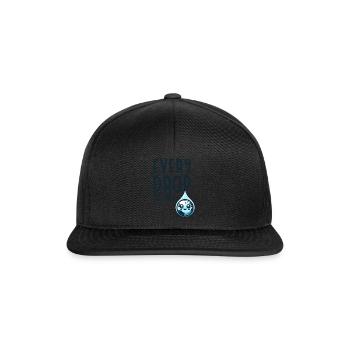 Chaque goutte compte Récolte d’eau de pluie - Casquette snapback - noir/noir - Devant