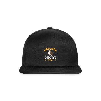 Ich liebe meinen Fischadler - Snapback Cap - Schwarz/Schwarz - Vorne