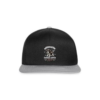 Griffon Korthals Mama - Snapback Cap - Schwarz/Grau - Vorne