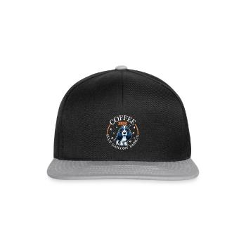 Café et Basset bleu de Gascogne - Casquette snapback - noir/gris - Devant