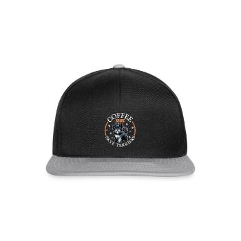 Café et Skye Terrier - Casquette snapback - noir/gris - Devant
