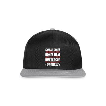La sueur sèche Le sang Caillots Les os guérissent Drôle - Casquette snapback - noir/gris - Devant