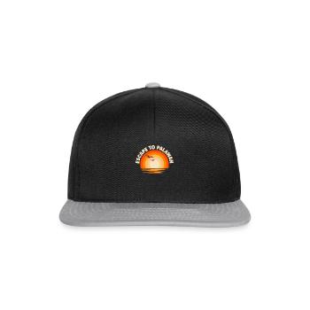 I'm fleeing to Palawan - Snapback Cap - black/grey - Front