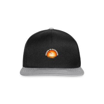 I'm fleeing to Dominica - Snapback Cap - black/grey - Front
