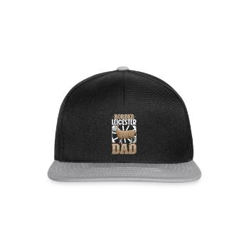 Border Leicester Papa - Snapback Cap - black/grey - Front