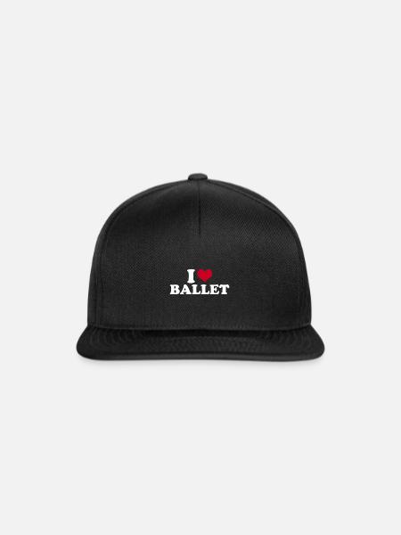 I Love Ballet - Snapback Cap - Schwarz/Schwarz