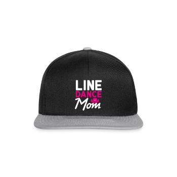 Line Dance Mom Linedance Mommy Geschenk - Snapback Cap - Schwarz/Grau - Vorne