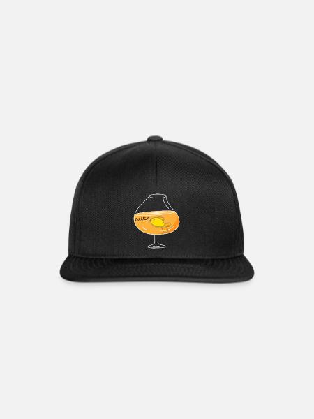 Goldfisch in Cognac (b) - Snapback Cap - Schwarz/Schwarz