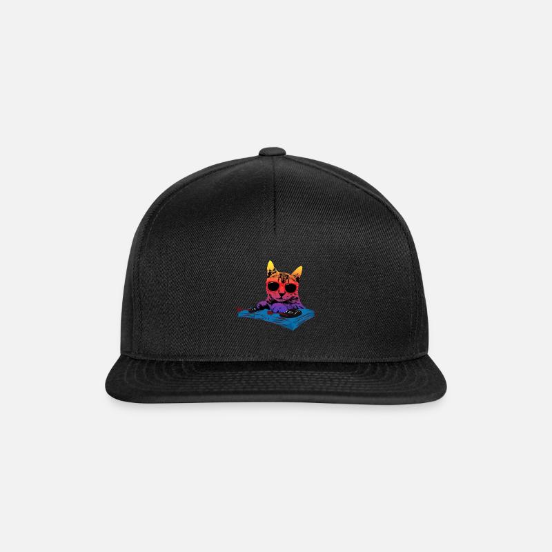 Katzenmusik DJ - Snapback Cap - Schwarz/Schwarz