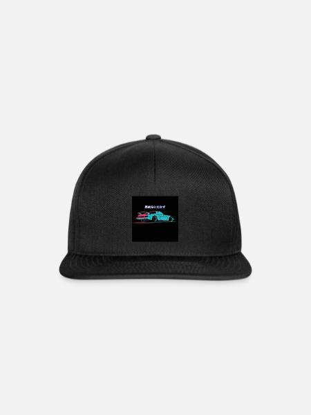Japanese Sports Car Illustration - Snapback Cap - black/black