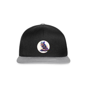 Animal fox fantasy and cute - Snapback Cap - black/grey - Front