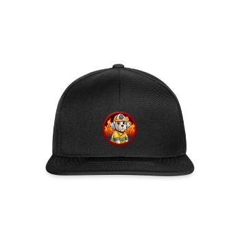 Hunde Feuerwehr - Snapback Cap - Schwarz/Schwarz - Vorne