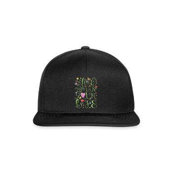 slow down your life - Snapback Cap - black/black - Front