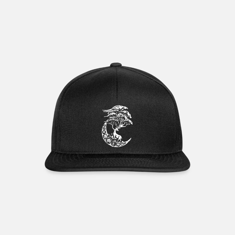 mythical deer - Snapback Cap - black/black