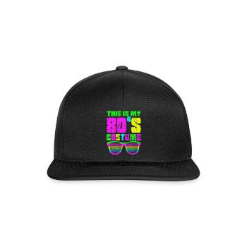 80er Shirt - Snapback Cap - Schwarz/Schwarz - Vorne