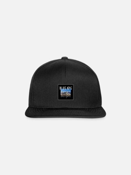 In die Berg bin i gern - Snapback Cap - Schwarz/Schwarz
