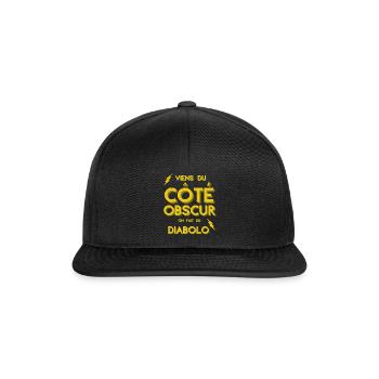 Cadeau humour diabolo cirque passion drôle - Casquette snapback - noir/noir - Devant