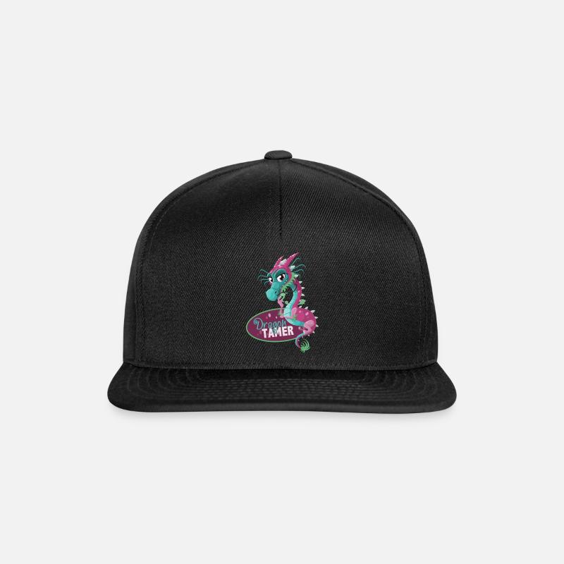 T-Shirt Drachenbändiger Comic - Snapback Cap - Schwarz/Schwarz