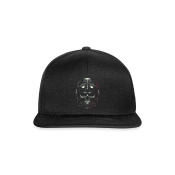 Pilotenschädel Pilot - Snapback Cap - Schwarz/Schwarz - Vorne
