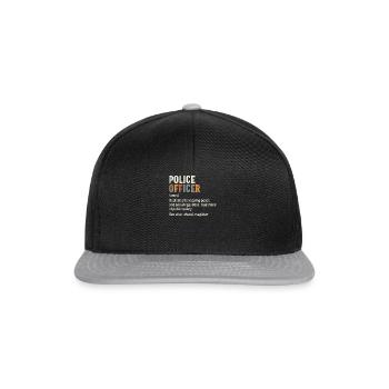Police Officer - Guardians of Peace and Justice - Snapback Cap - black/grey - Front