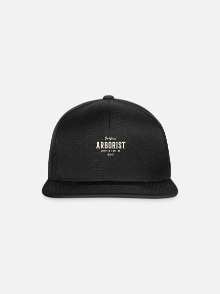 Klassischer Baumpfleger-Stil - Snapback Cap - Schwarz/Schwarz