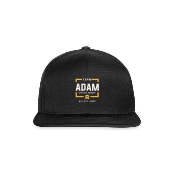 Team Adam Lifetime Member Funny Name Adam - Snapback Cap - black/black - Front