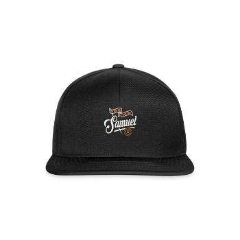 Samuel Vrai et digne de confiance Drôle de nom Samuel - Casquette snapback - noir/noir - Devant