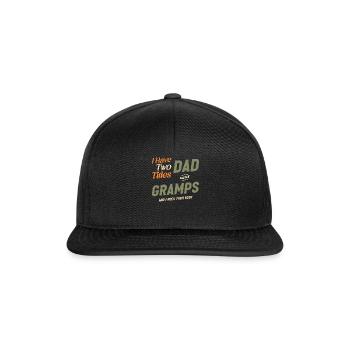 Two Titles Dad And Gramps Funny Grandpa - Snapback Cap - black/black - Front
