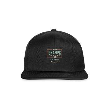 Gramps The Man The Myth The Legend Grandpa - Snapback Cap - black/black - Front