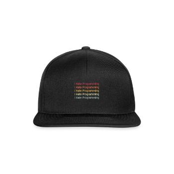 Informatiker Programmer Programming Coding Sprüche - Snapback Cap - Schwarz/Schwarz - Vorne
