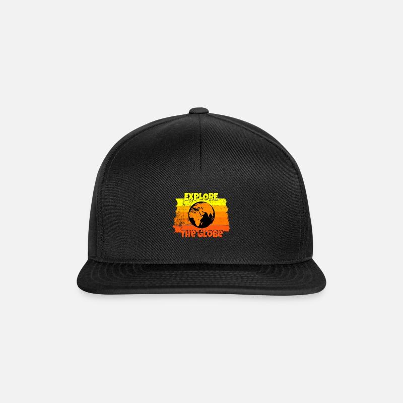 Explore the globe - Snapback Cap - black/black