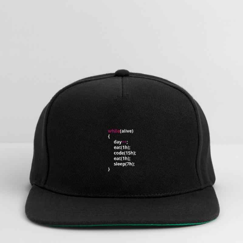 Programmierer Essen Code schlafen lustig PHP Snapback Cap