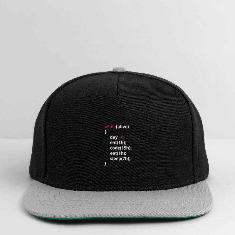 Programmers eat code sleeping funny PHP Snapback Cap