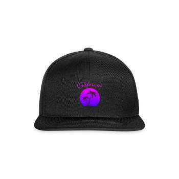 California Summer Palm Dream - Snapback Cap - black/black - Front