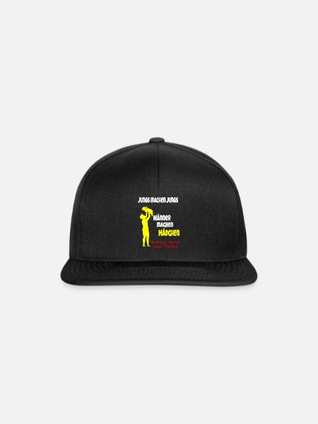 Stolzer Vater von Tochter - Snapback Cap - Schwarz/Schwarz
