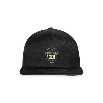 Front Desk Agent Job Profession Birthday Worker - Snapback Cap - black/black - Front