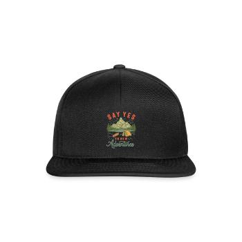 Embrassez l’inconnu - Dites oui à de nouvelles aventures - Casquette snapback - noir/noir - Devant