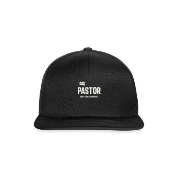 Pastor's Surprise - Christliches Zitat - Snapback Cap - Schwarz/Schwarz - Vorne