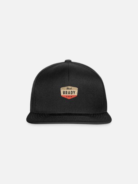 Bester Brady aller Zeiten Lustiger Name Brady - Snapback Cap - Schwarz/Schwarz