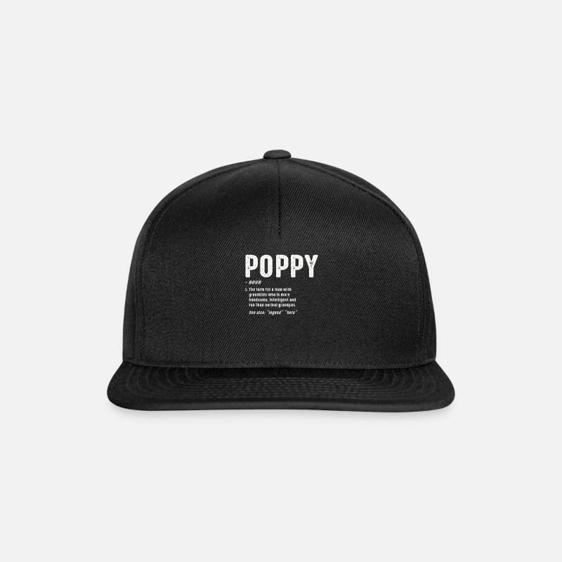 Mohn Definition - Snapback Cap - Schwarz/Schwarz