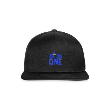 Babysuit Kinder T-Shirt The Big One Geschenk - Snapback Cap - Schwarz/Schwarz - Vorne
