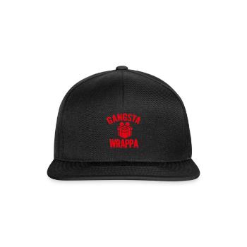 Gangsta Wrappa Xmas Geschenk - Snapback Cap - Schwarz/Schwarz - Vorne