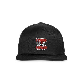Lustiger Denglisch Spruch Denglisch Sprüche - Snapback Cap - Schwarz/Schwarz - Vorne