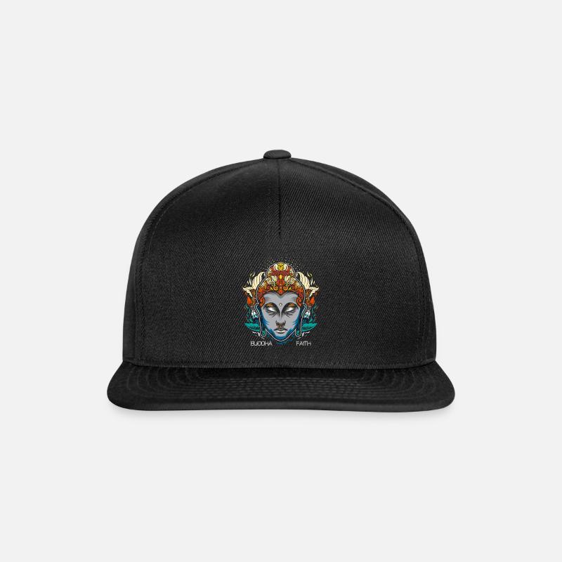 Buddha Buddhist Buddhismus Geschenk - Snapback Cap - Schwarz/Schwarz