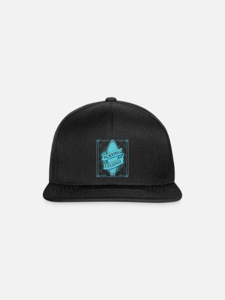 Cool Surfbrett - Snapback Cap - Schwarz/Schwarz