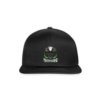 Roboter Dino - Snapback Cap - Schwarz/Schwarz - Vorne
