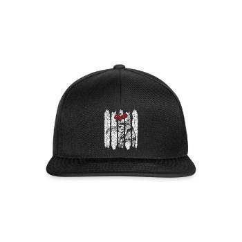 Vintage Retro Thoth Silhouette Geschenk Gottheit - Snapback Cap - Schwarz/Schwarz - Vorne