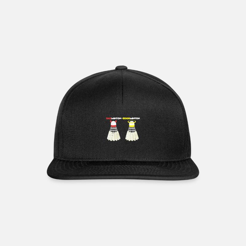 Jeu de flipper badminton badminton pun - Casquette snapback - noir/noir